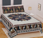 Jaipuri Pure Cotton Patchwork Double Bedsheet